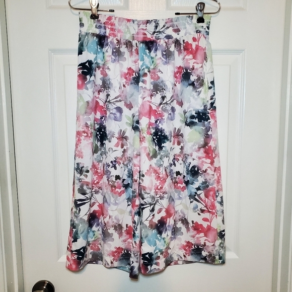 Athleta Savannah Bermuda Shorts Women's S Floral Print Wide-Leg Pull-On Stretch - Picture 2 of 8